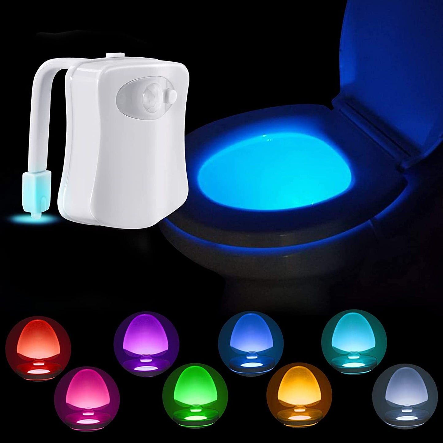 Toilet Night Light - LED - 8 Colors!