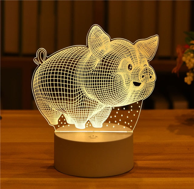 3D Led Night Light Model Toys MANY CHOICES