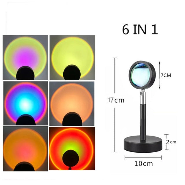 RGB Sunset Light Lamp - Adjustable w/ Remote