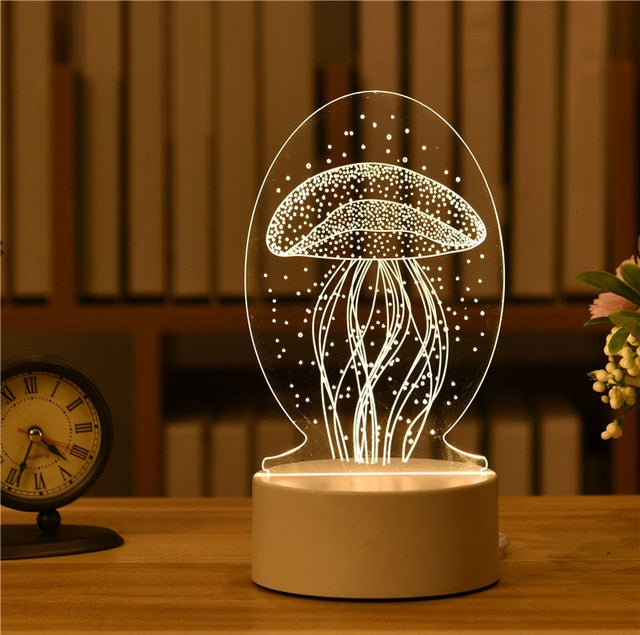 3D Led Night Light Model Toys MANY CHOICES