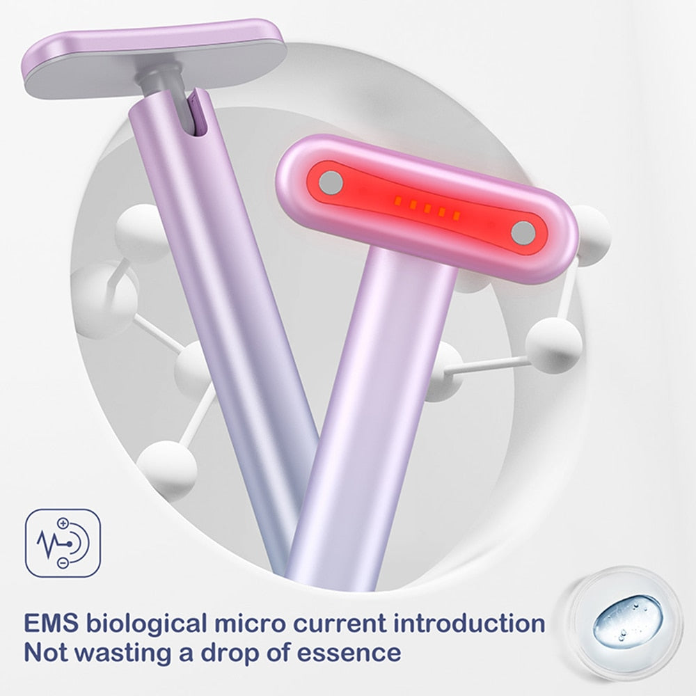 Face Massage Red Light Therapy Wand