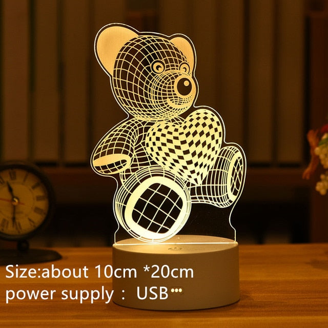 3D Table Lamps - MANY DESIGNS